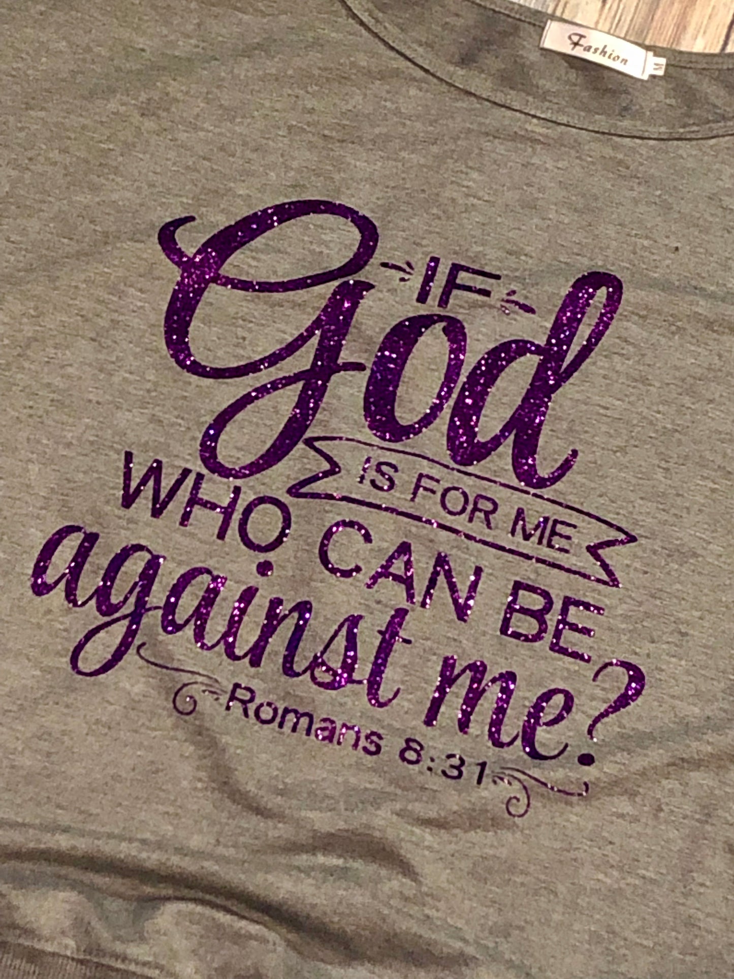 If God is for me Grey tshirt