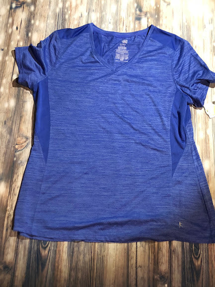 Performance Blissful blue Semi Fitted short sleeve vneck