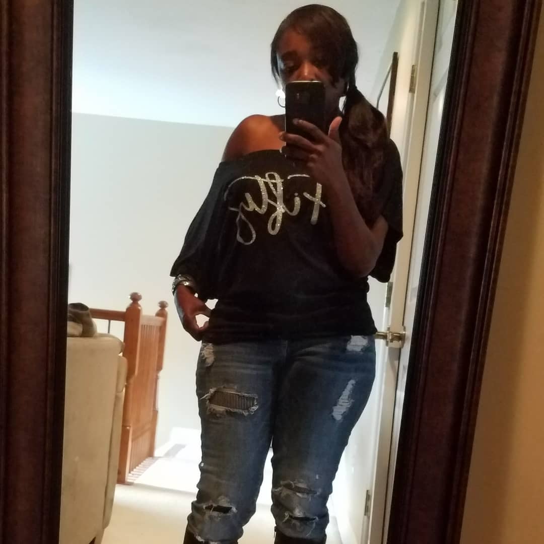 Fifty - Off the Shoulder Glitter Birthday Tee