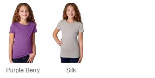 Kids Unisex Raglan and Girls Tshirt Color Options